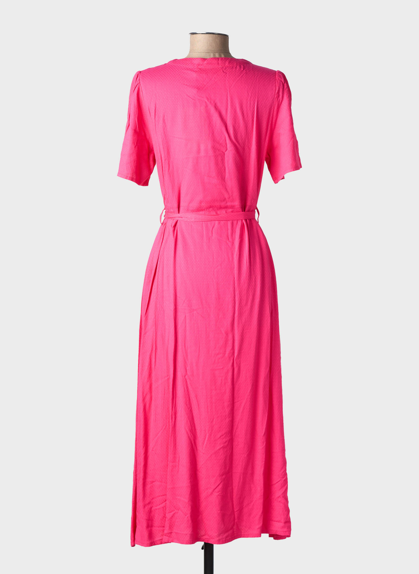 Rochie lungă mâneci scurte mâneci scurte roz LA PETITE ETOILE femeie