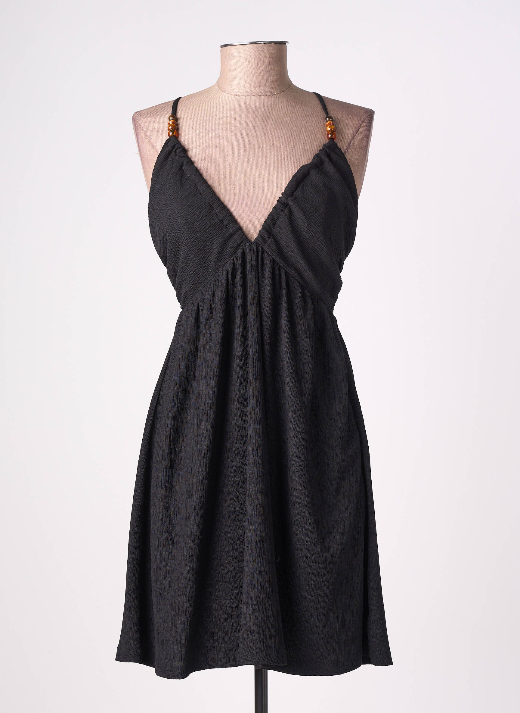 Rochie midi căptușeală bretele subțiri negru LA PETITE ETOILE femeie