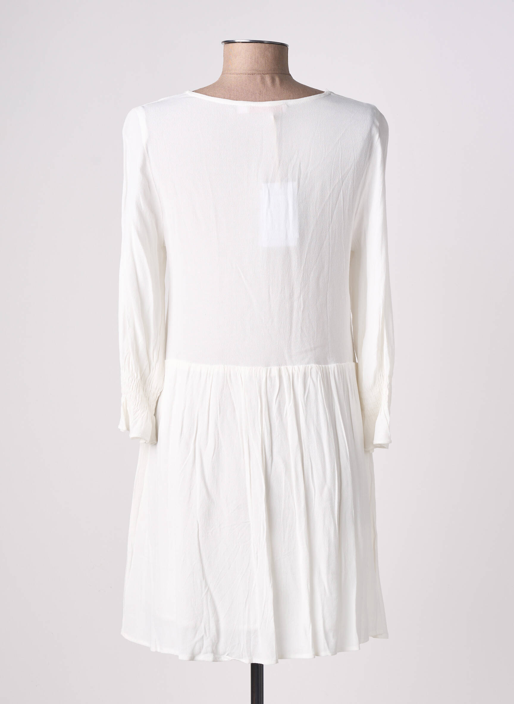 Rochie scurtă mâneci lungi mâneci lungi alb EMILIE.K femeie