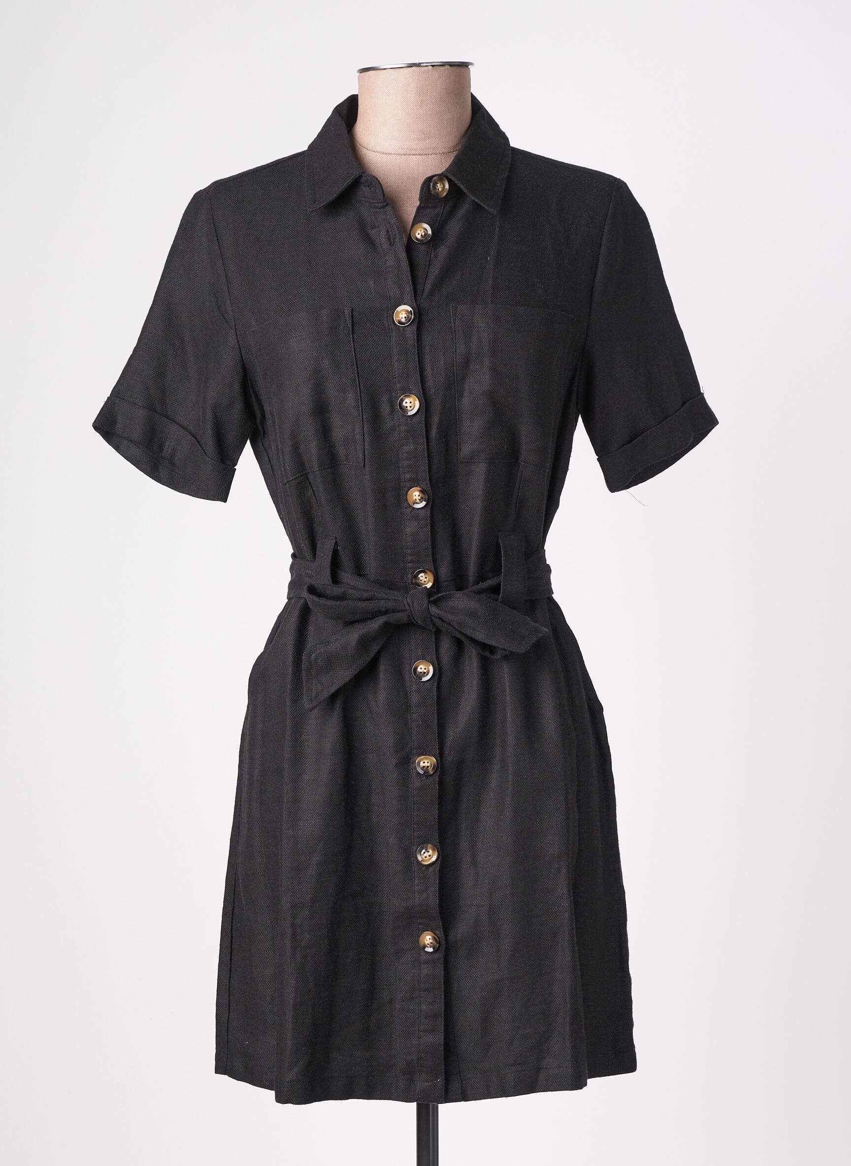 Rochie scurtă mâneci scurte mâneci scurte negru LA PETITE ETOILE femeie