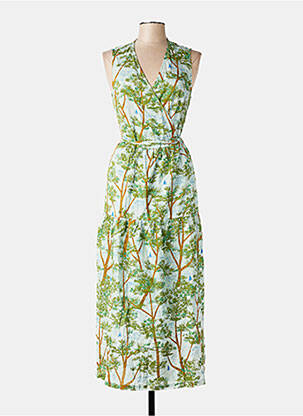 Rochie lungă fără mâneci fără mâneci verde NICE THINGS femeie