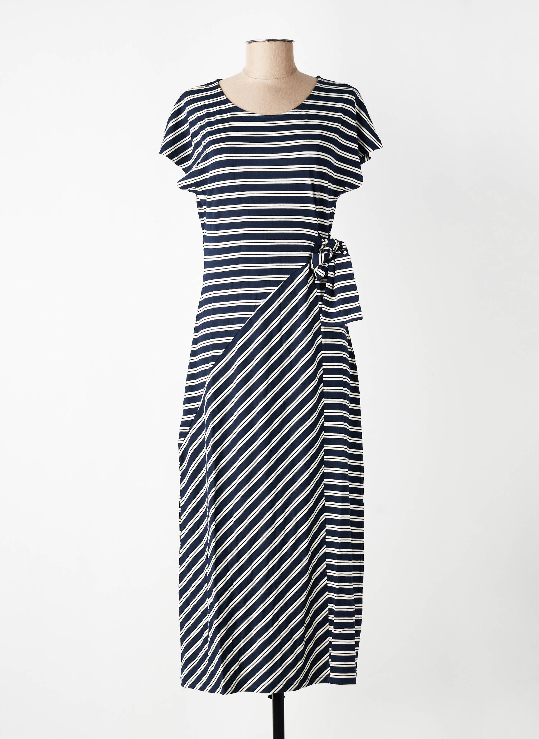 Rochie midi mâneci scurte mâneci scurte albastru NICE THINGS femeie