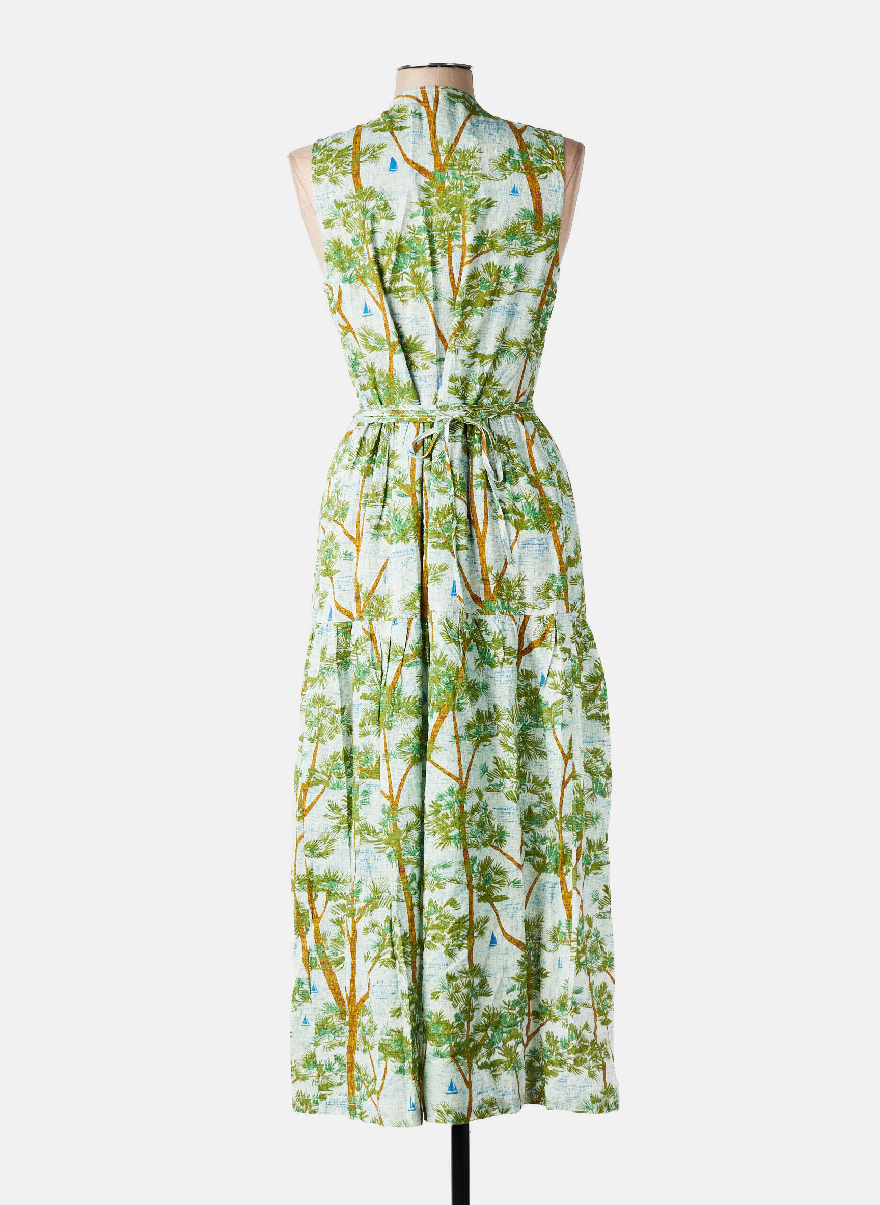 Rochie lungă fără mâneci fără mâneci verde NICE THINGS femeie