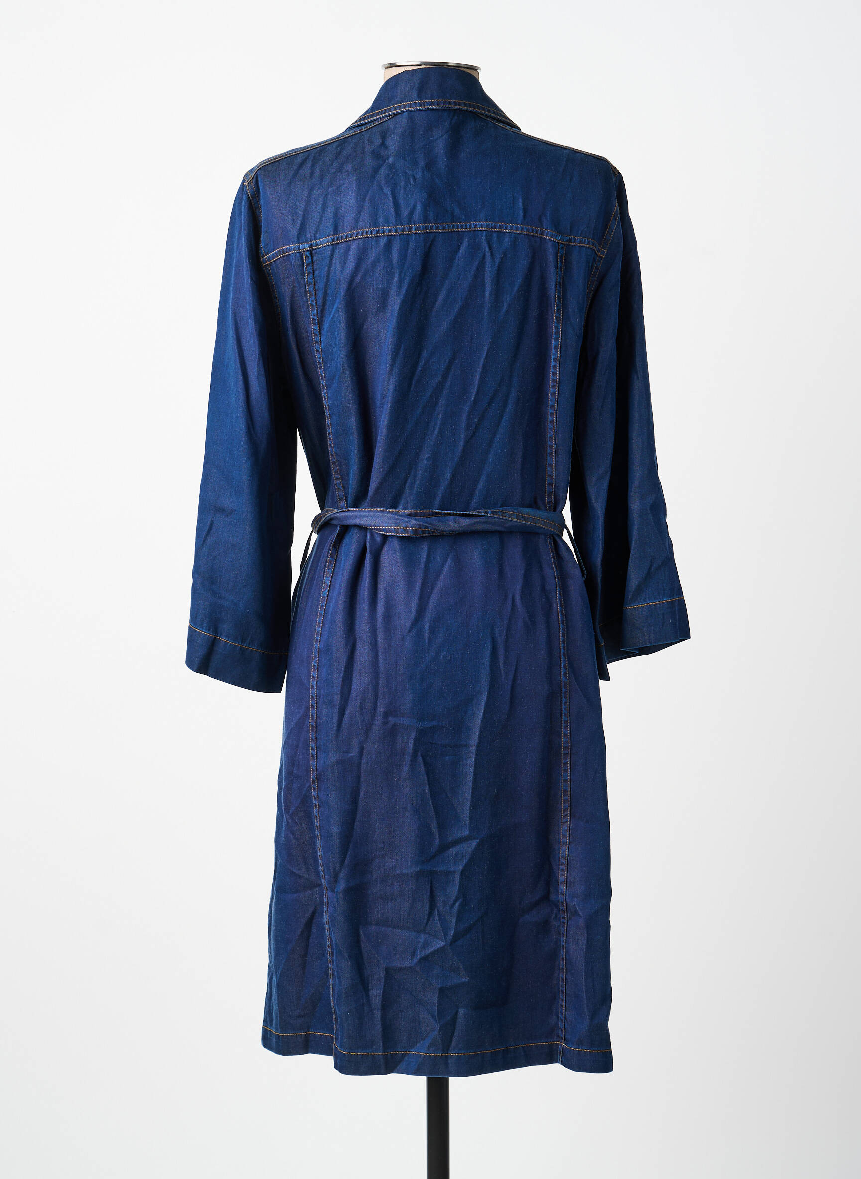 Rochie midi mâneci 3/4 mâneci 3/4 albastru NUMPH femeie
