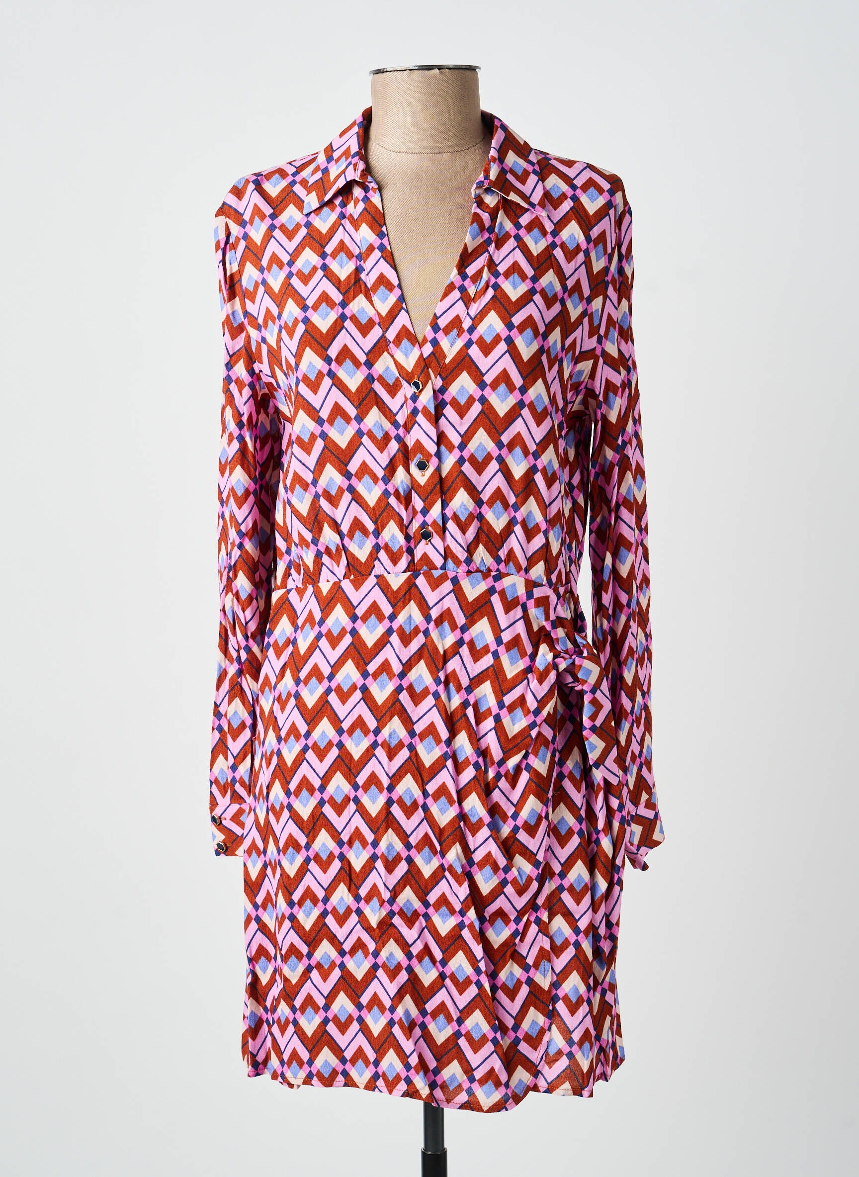 Rochie scurtă mâneci lungi mâneci lungi roz LA PETITE FRANCAISE femeie