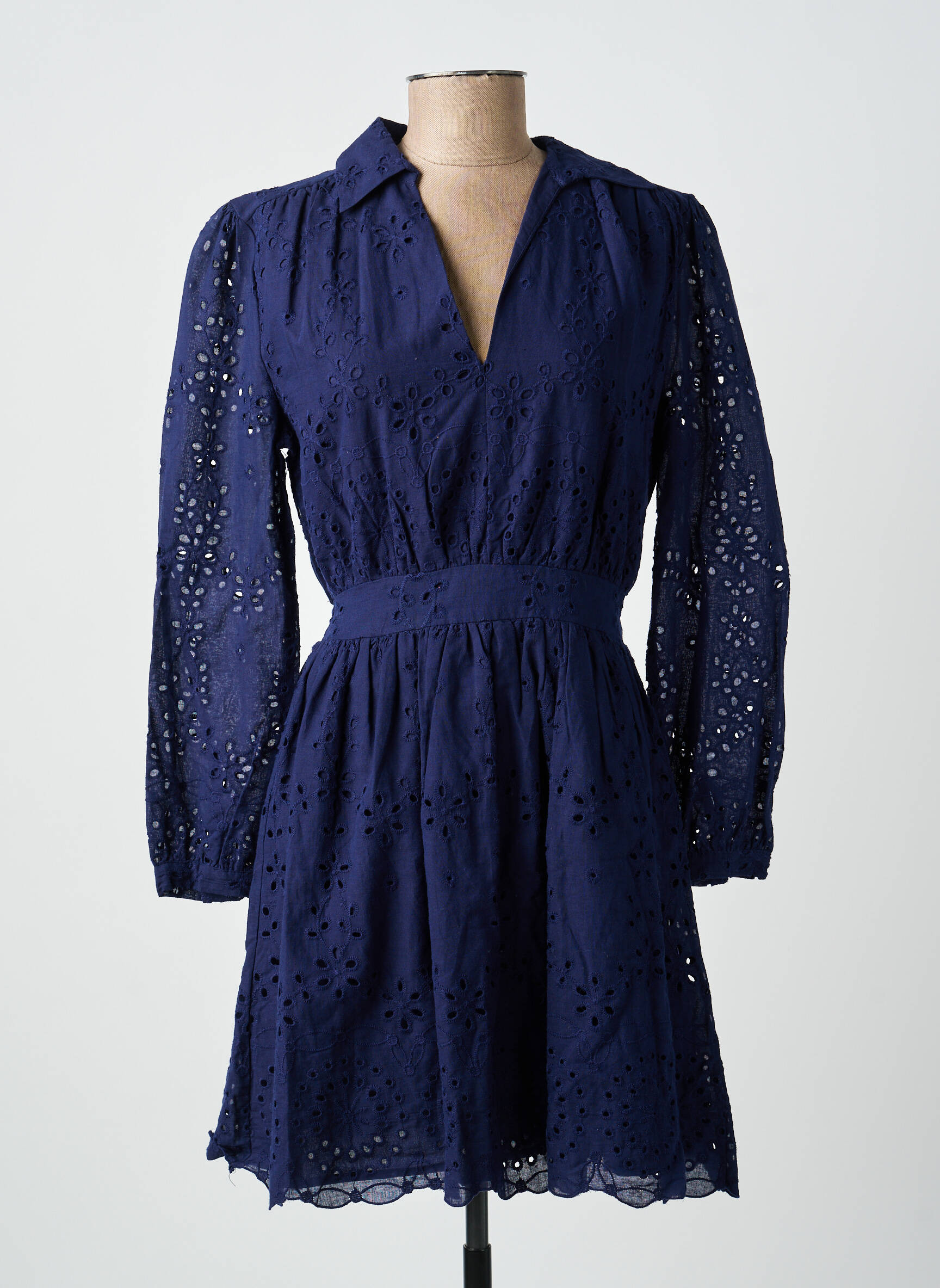 Rochie scurtă mâneci lungi mâneci lungi albastru LA PETITE ETOILE femeie