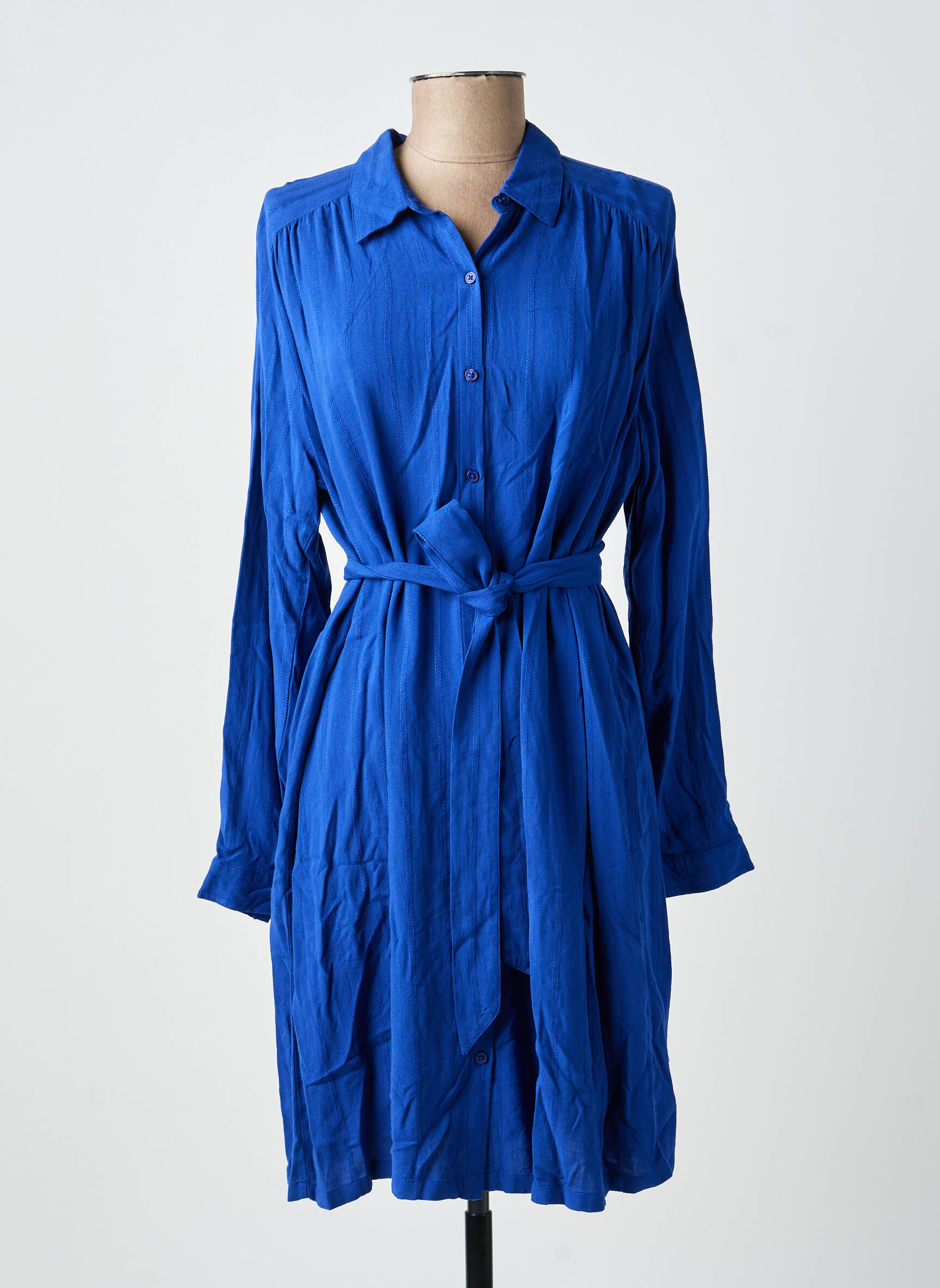 Rochie scurtă mâneci lungi mâneci lungi albastru LA PETITE FRANCAISE femeie