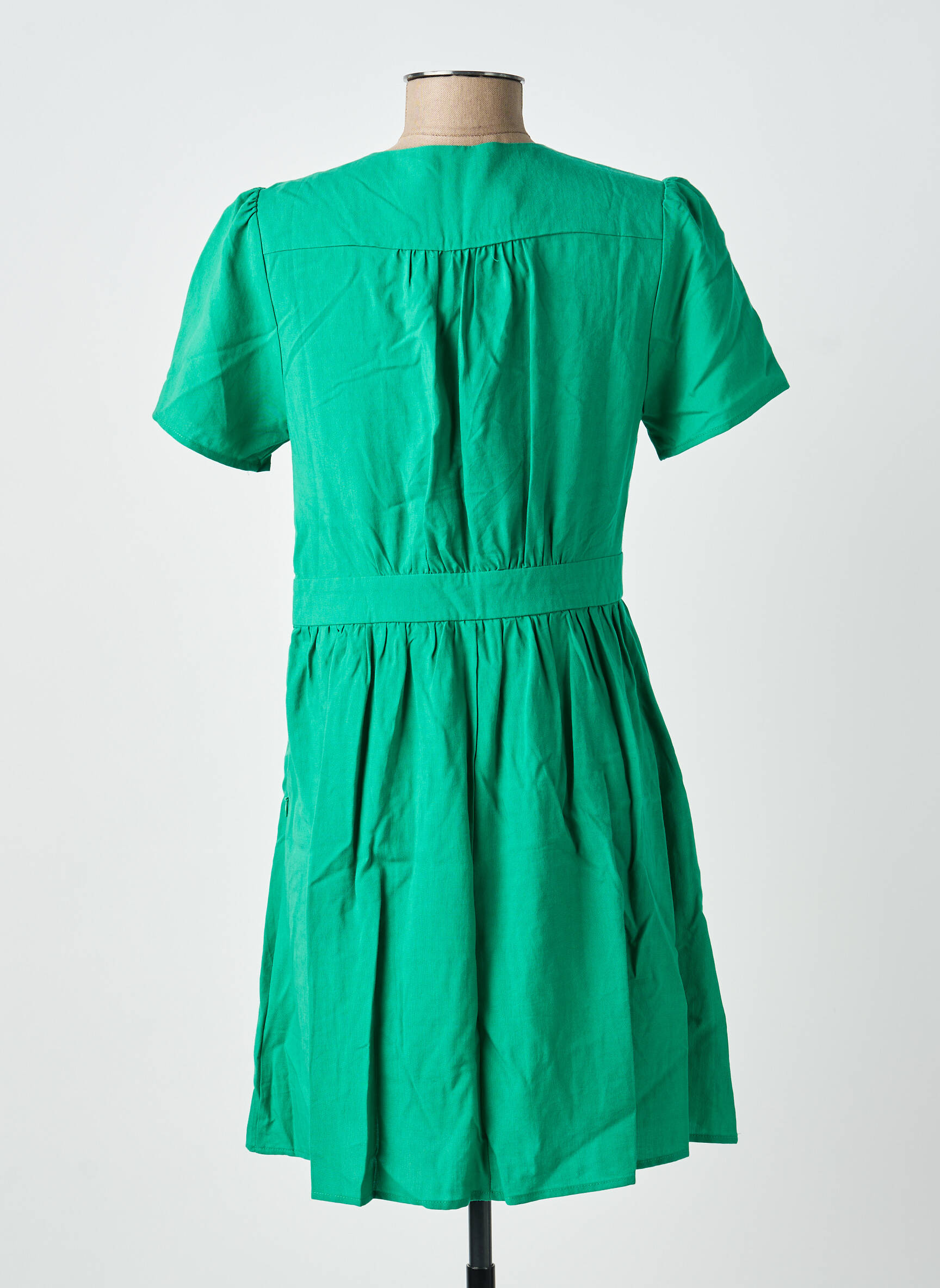 Rochie scurtă mâneci scurte mâneci scurte verde LA PETITE ETOILE femeie