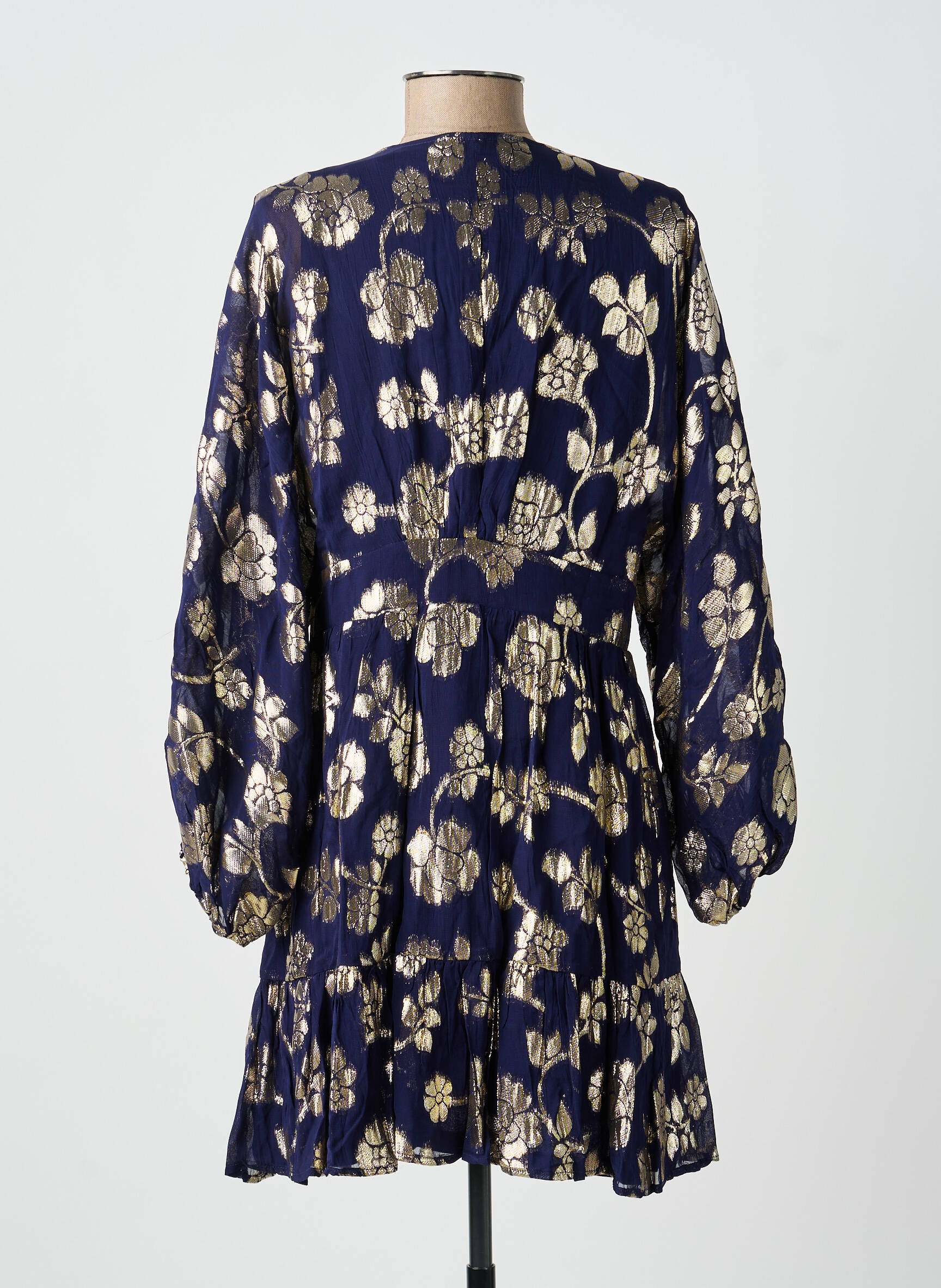Rochie scurtă mâneci lungi mâneci lungi albastru LA PETITE ETOILE femeie