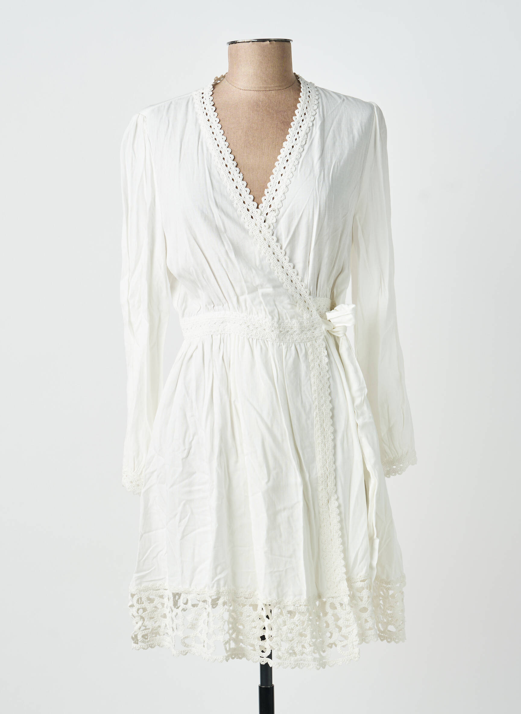 Rochie scurtă mâneci lungi mâneci lungi alb LA PETITE ETOILE femeie