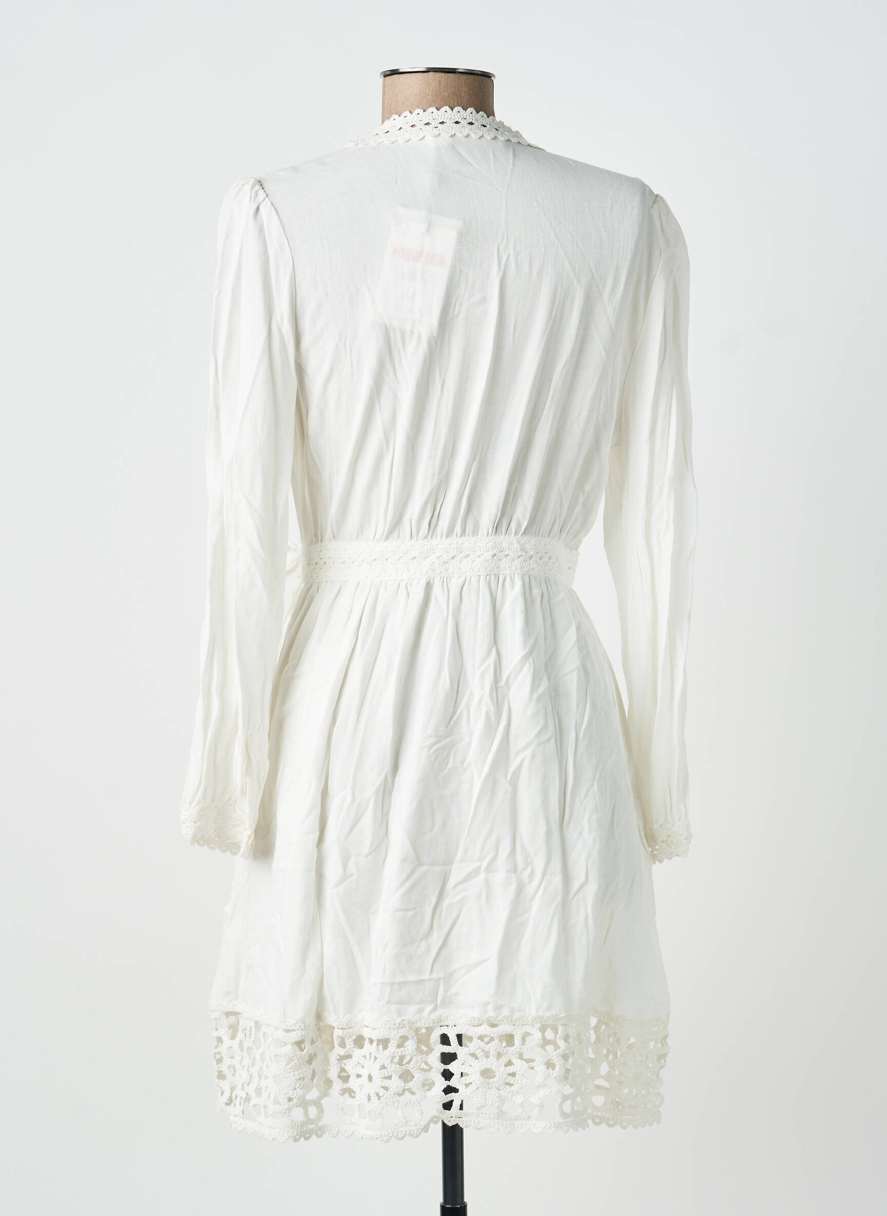Rochie scurtă mâneci lungi mâneci lungi alb LA PETITE ETOILE femeie