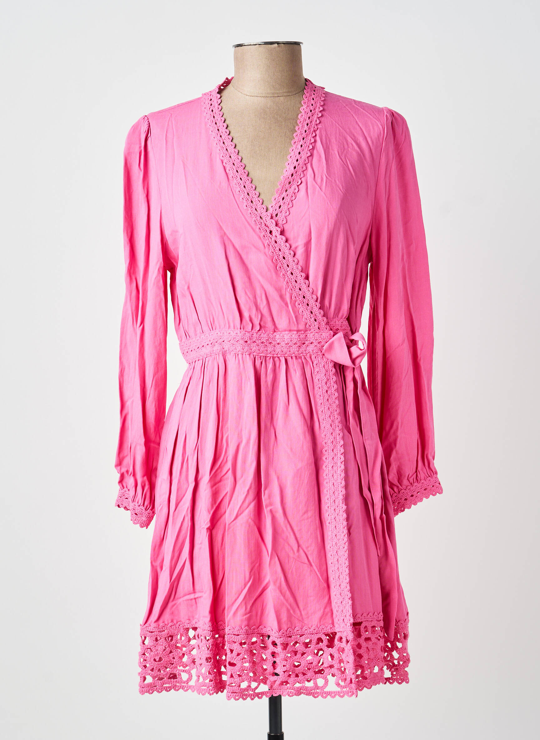 Rochie scurtă mâneci lungi mâneci lungi roz LA PETITE ETOILE femeie