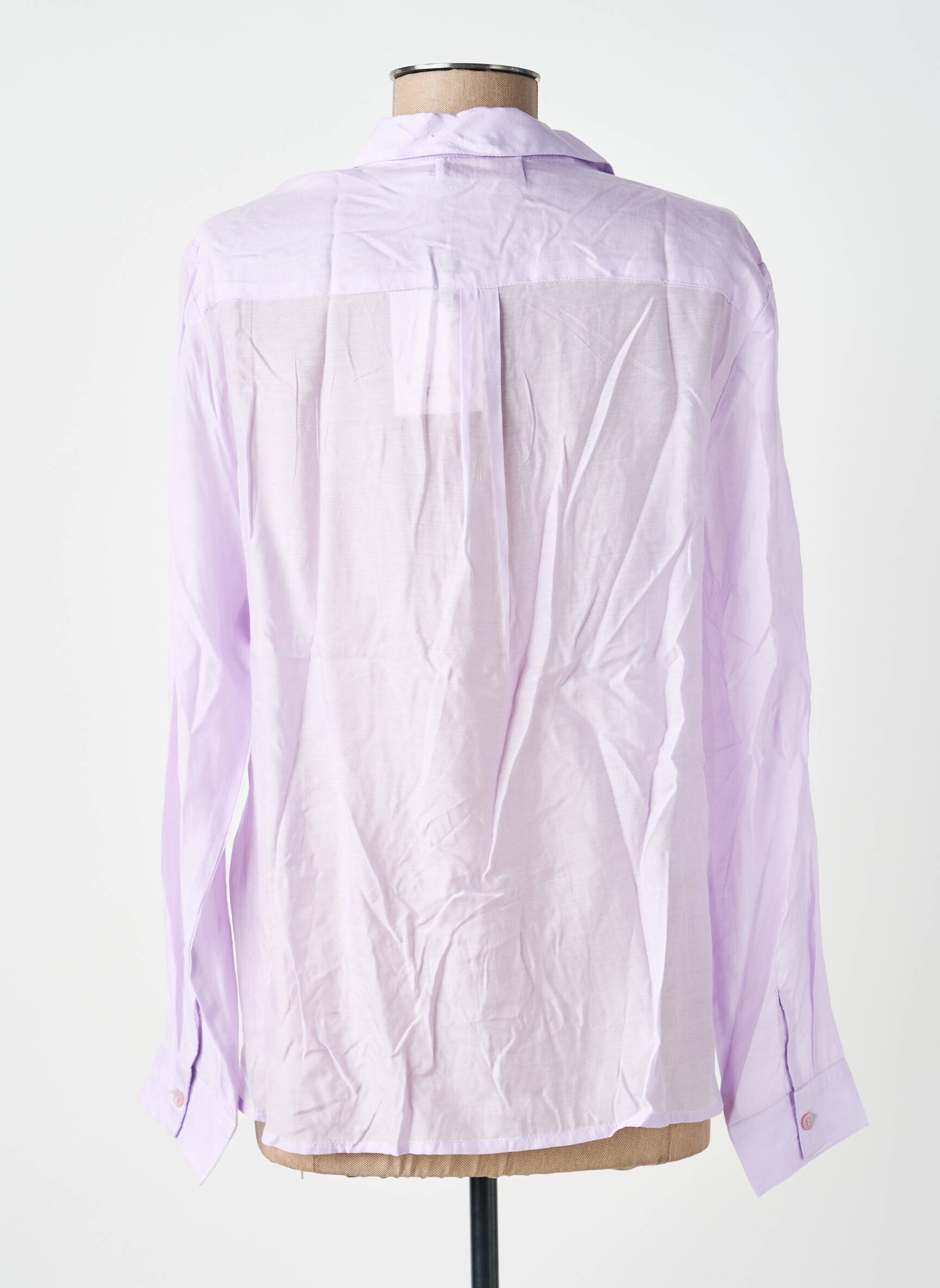 Cămașă țesătură poplin mâneci lungi violet LA PETITE ETOILE femeie