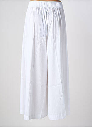 Pantalon 7/8 talie elastică mărime normală alb MAT. femeie
