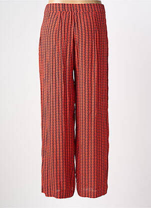 Pantalon drept țesătură crep talie înaltă portocalie NICE THINGS femeie