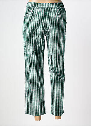 Pantalon 7/8 talie elastică mărime normală verde NICE THINGS femeie