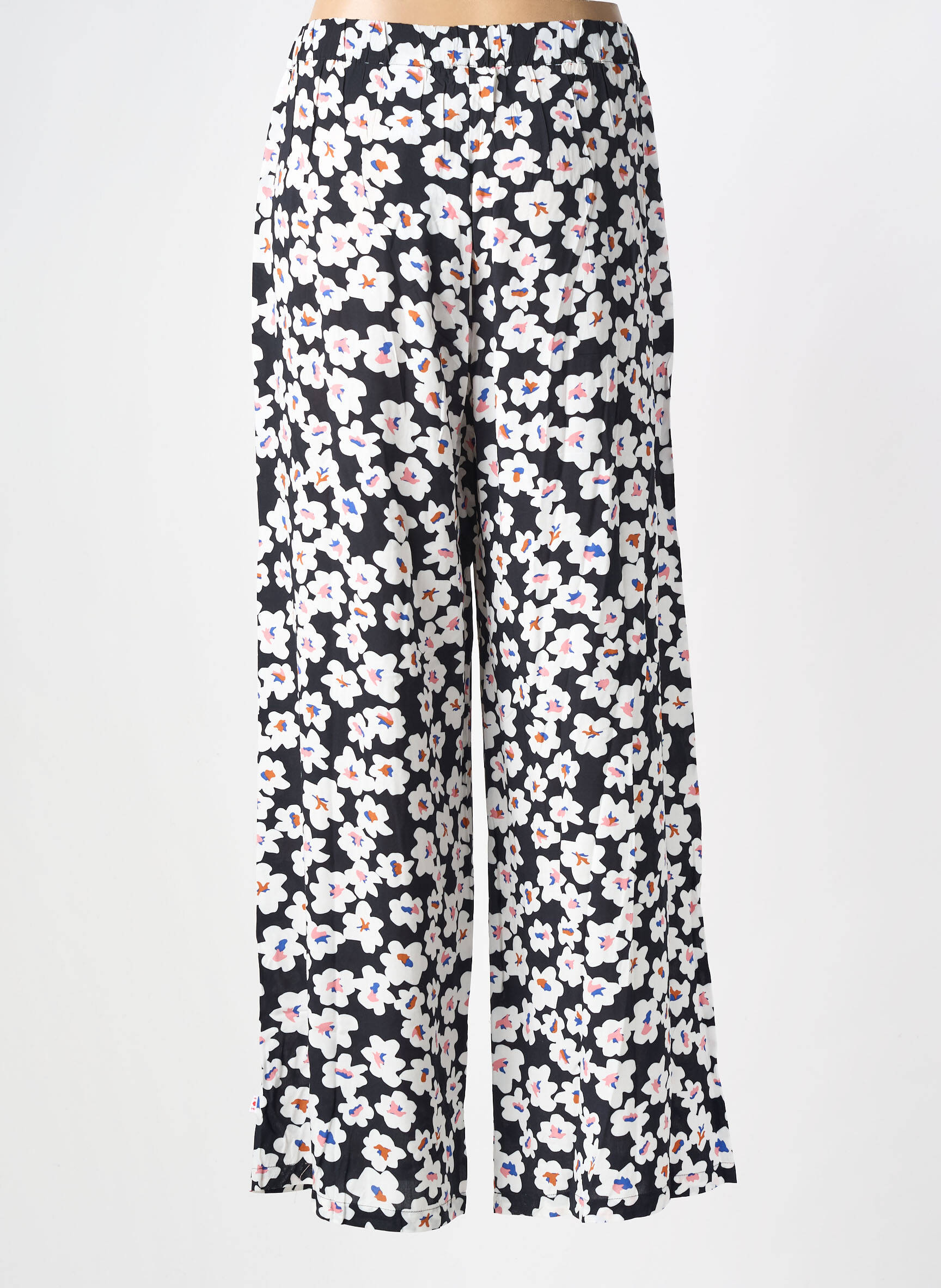 Pantalon larg țesătură poplin mărime normală negru BLUTSGESCHWISTER femeie