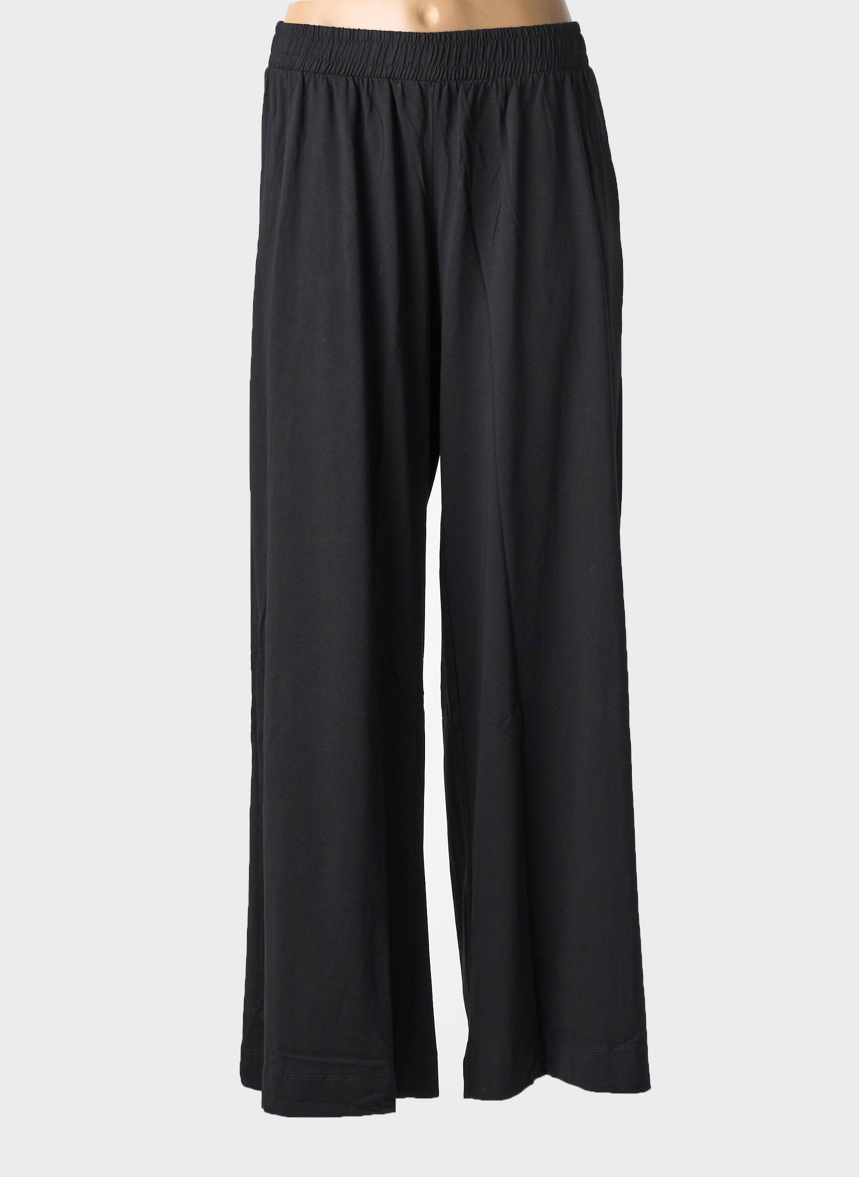 Pantalon larg mărime normală mărime normală negru MAT. femeie