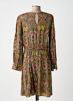 Rochie midi imprimeu floral mâneci lungi verde C'EST BEAU LA VIE femeie
