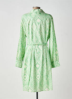 Rochie midi imprimeu fantezie mâneci lungi verde TRAMONTANA femeie
