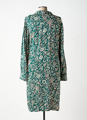 Rochie midi imprimeu floral mâneci lungi verde C'EST BEAU LA VIE femeie