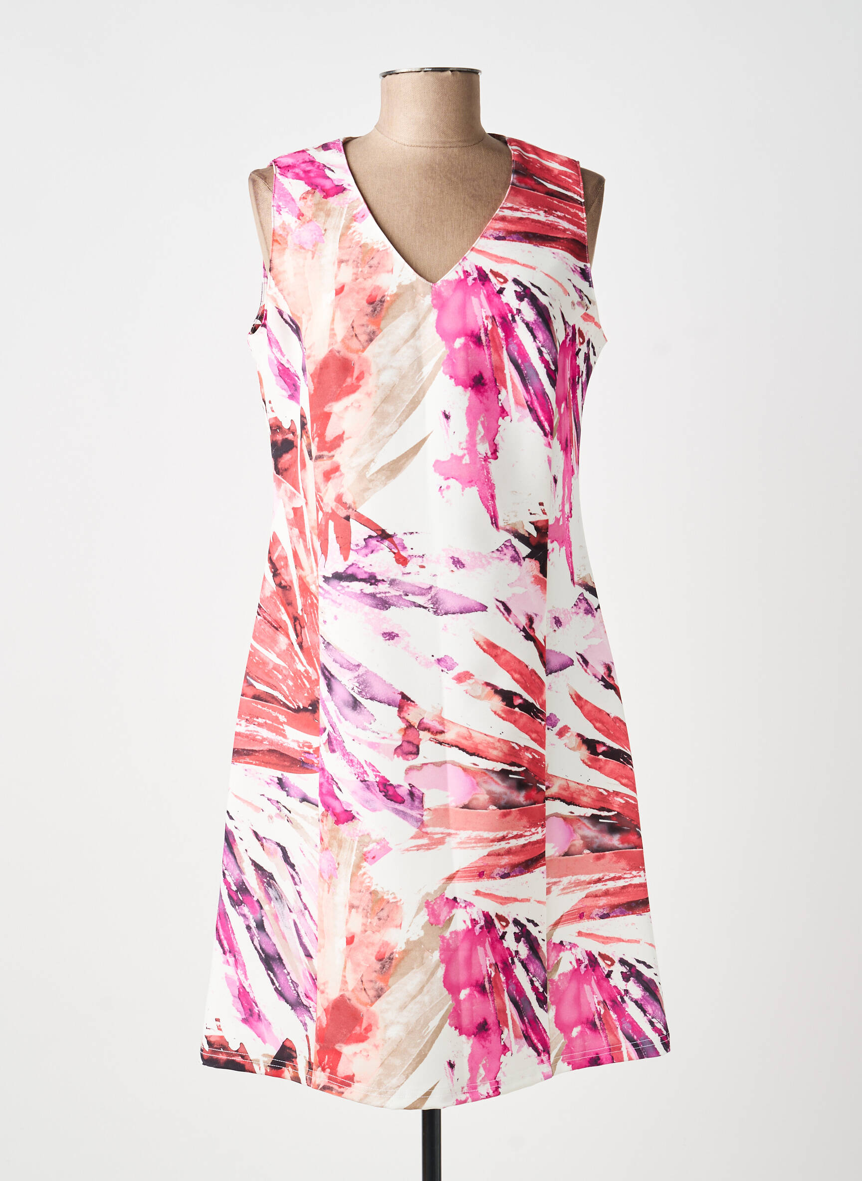 Rochie scurtă fără mâneci fără mâneci roz GREGORY PAT femeie