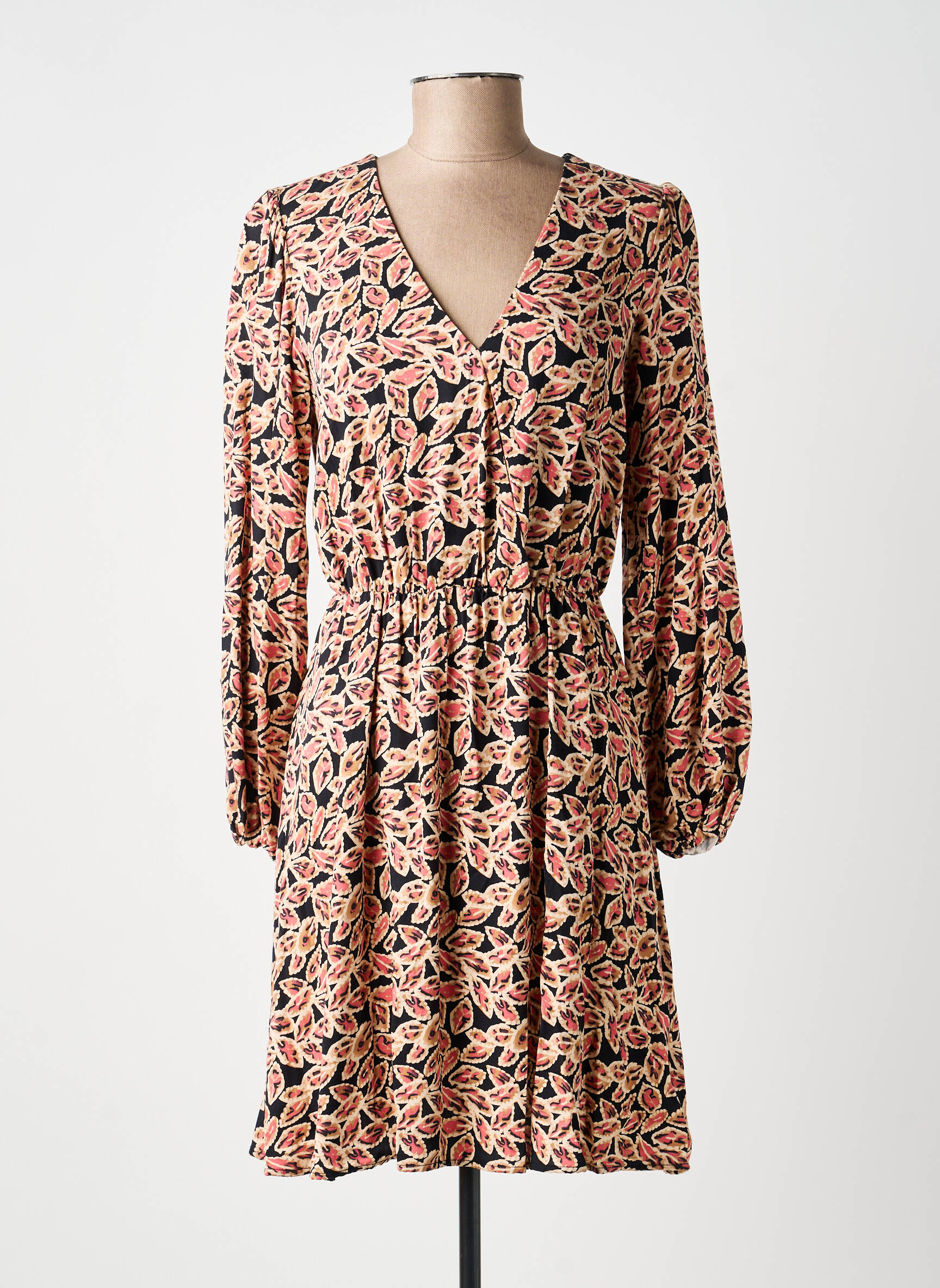 Rochie scurtă mâneci lungi mâneci lungi roz C'EST BEAU LA VIE femeie