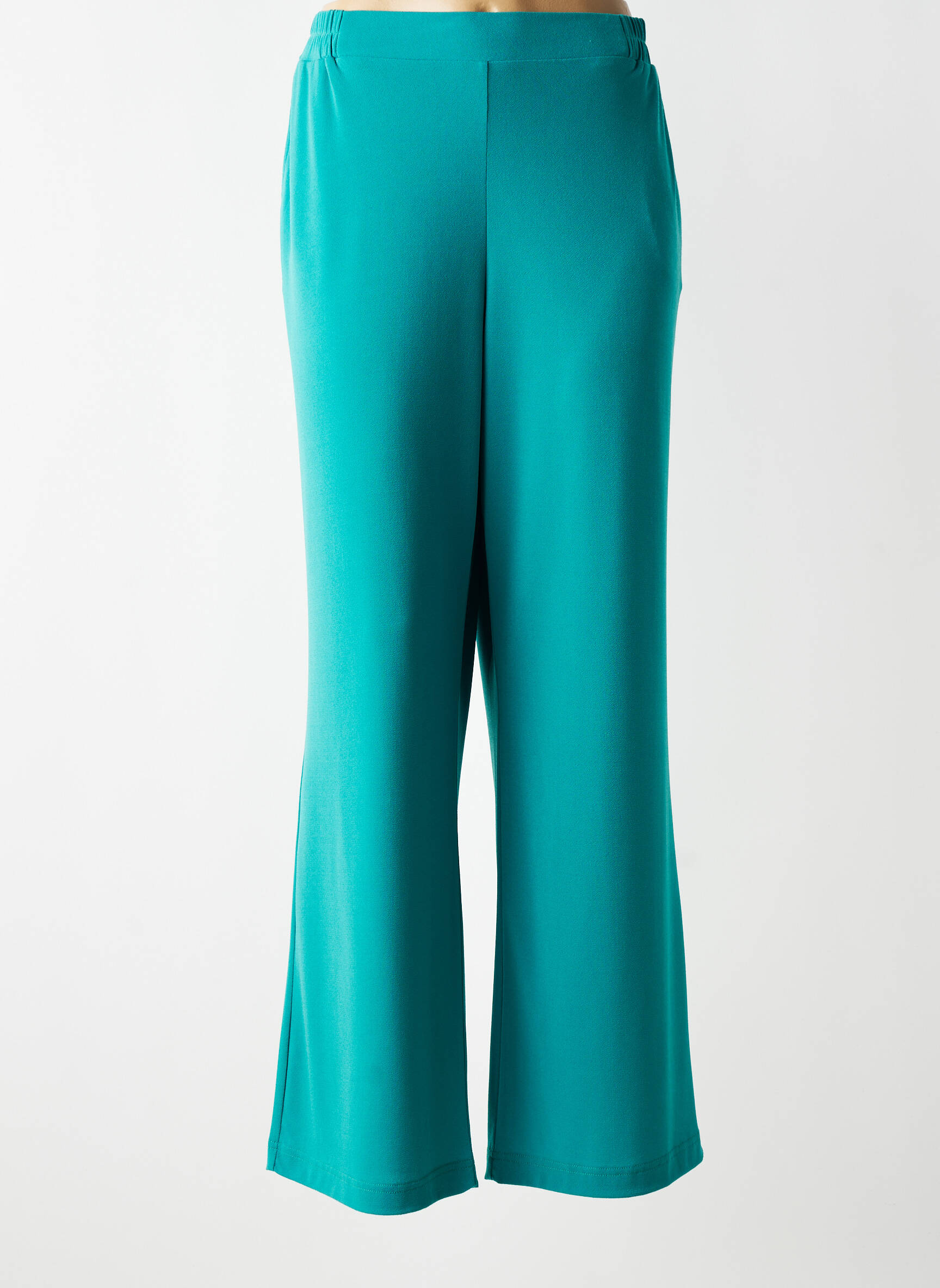 Pantalon drept țesătură crep mărime normală verde GREGORY PAT femeie