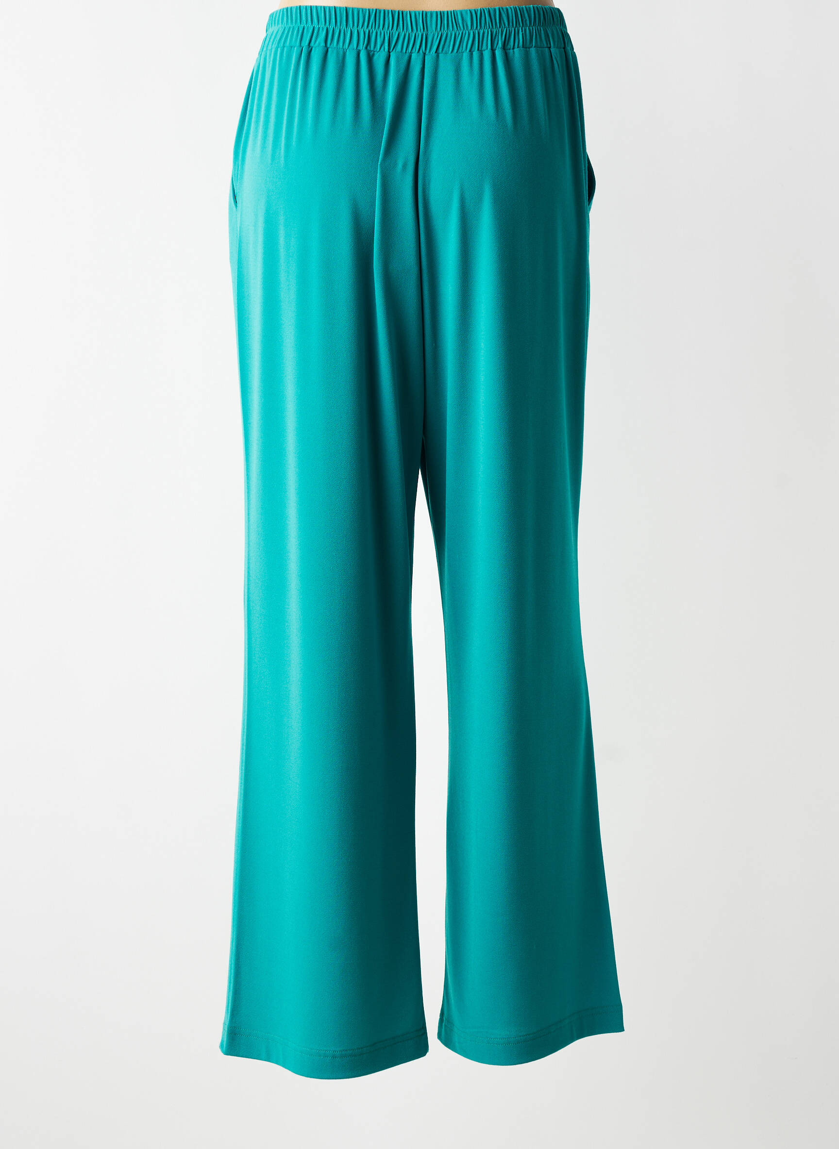 Pantalon drept țesătură crep mărime normală verde GREGORY PAT femeie