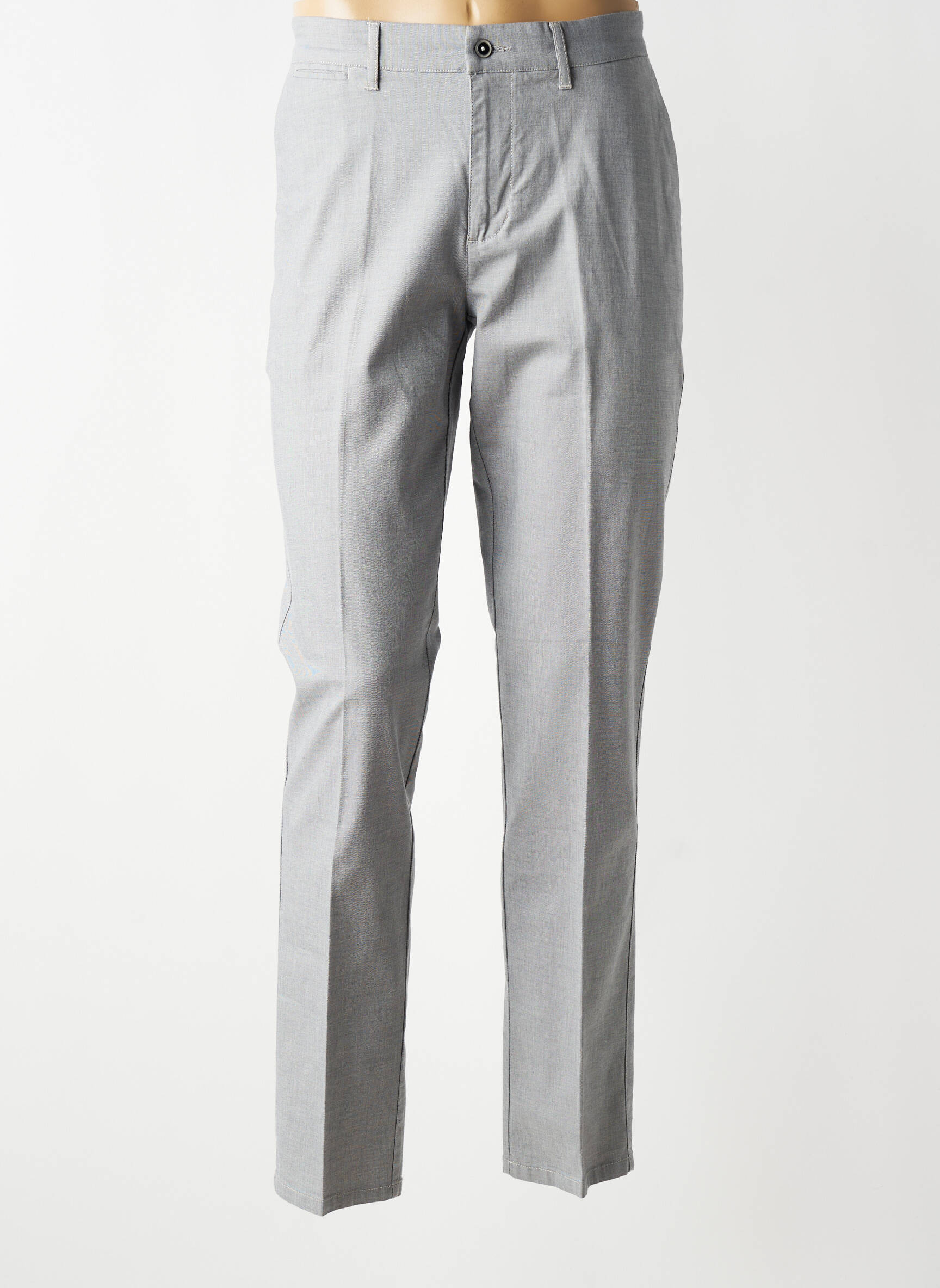 Pantalon chino țesătură melanj mărime normală gri LCDN bărbat