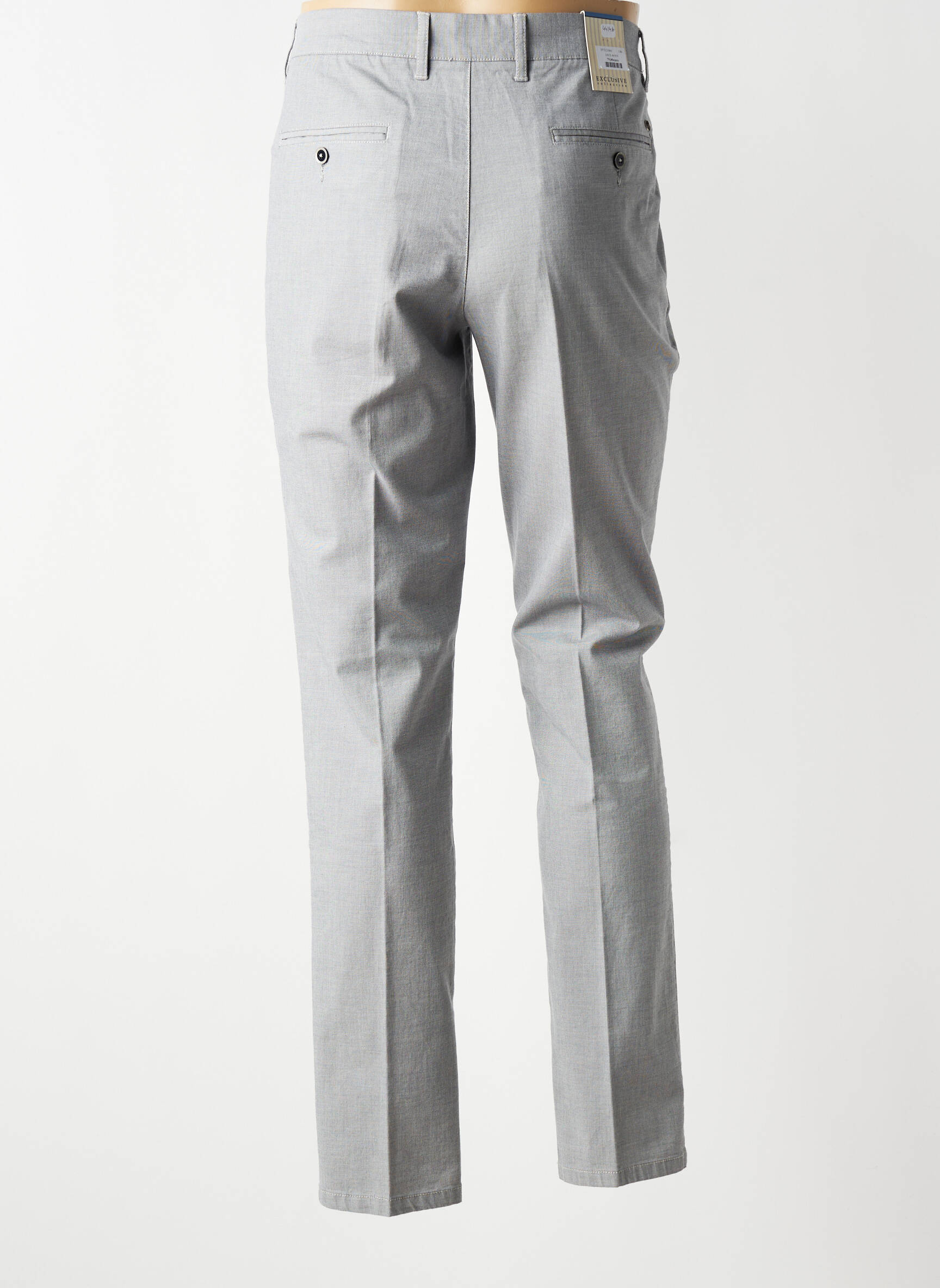 Pantalon chino țesătură melanj mărime normală gri LCDN bărbat