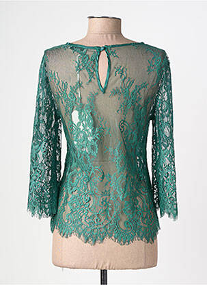 Top elasticitate mâneci 3/4 verde MARYLEY femeie