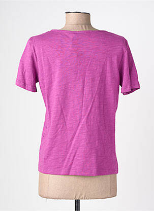 Tricou guler în v mâneci scurte violet LA PETITE ETOILE femeie