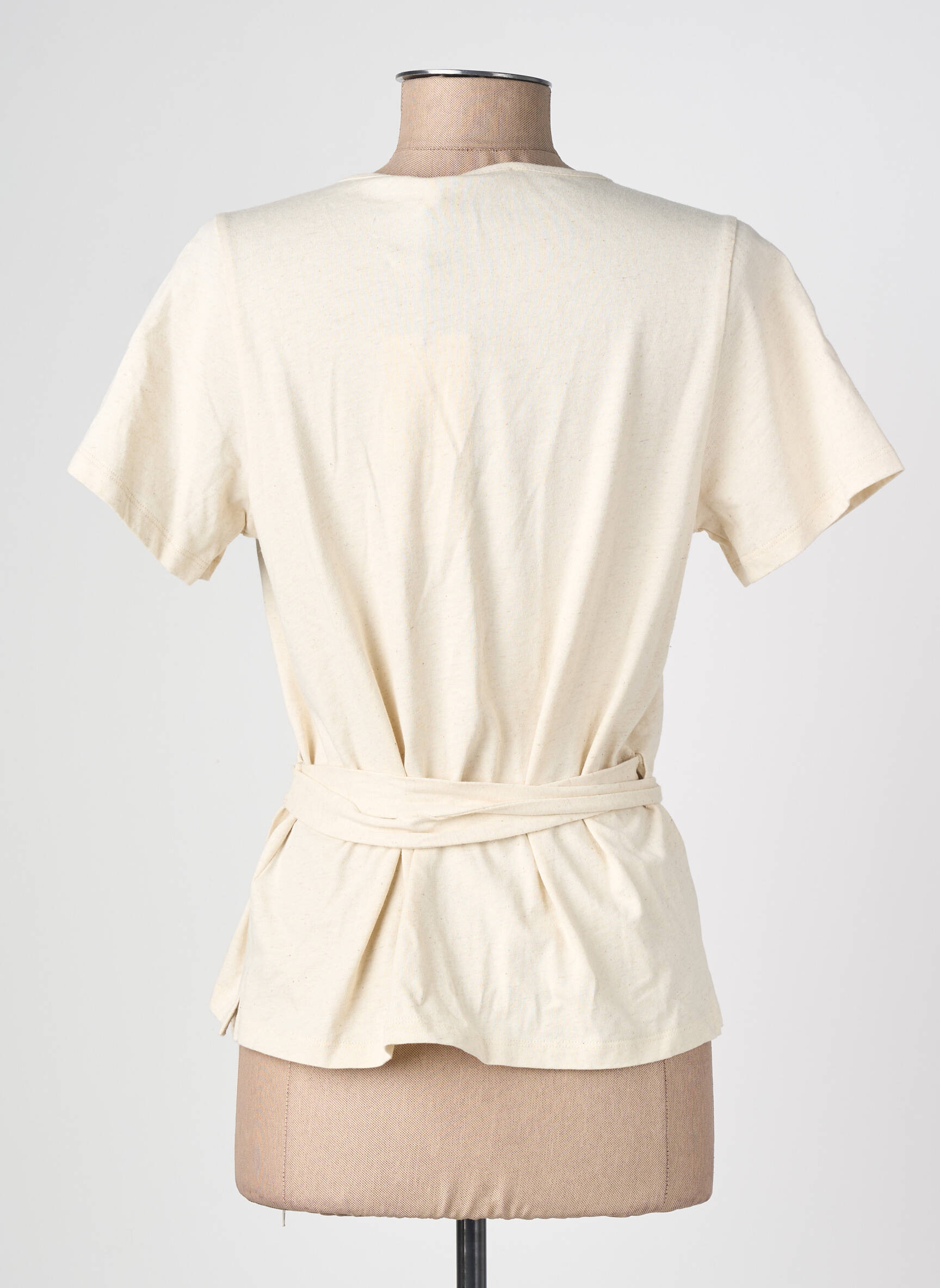 Tricou elasticitate mâneci scurte bej LA PETITE ETOILE femeie