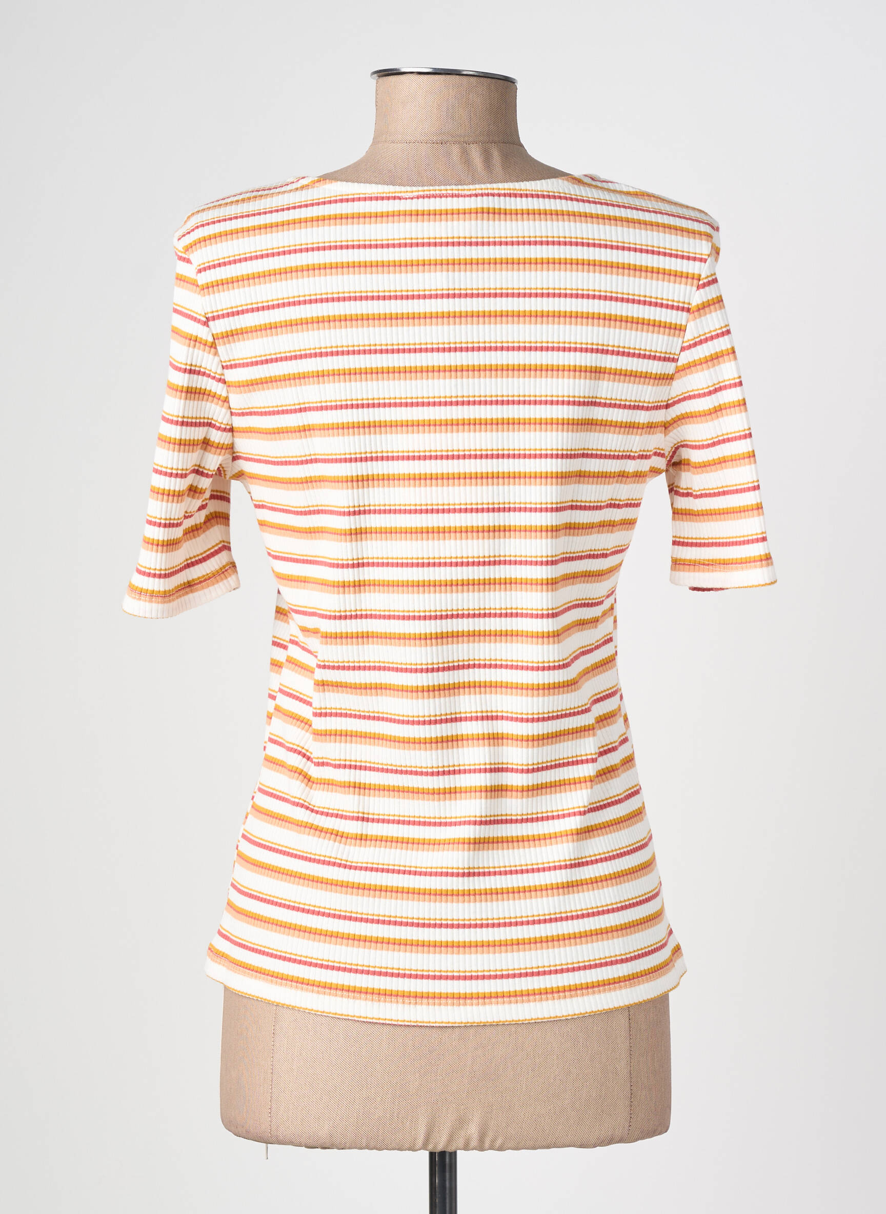 Tricou elasticitate mâneci scurte portocalie ARTLOVE femeie