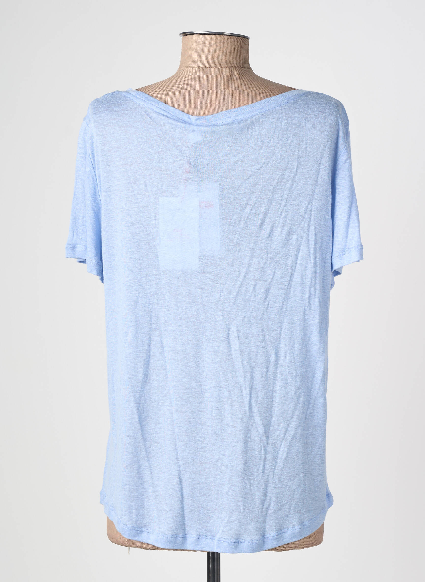 Tricou guler rotund mâneci scurte albastru LA PETITE ETOILE femeie
