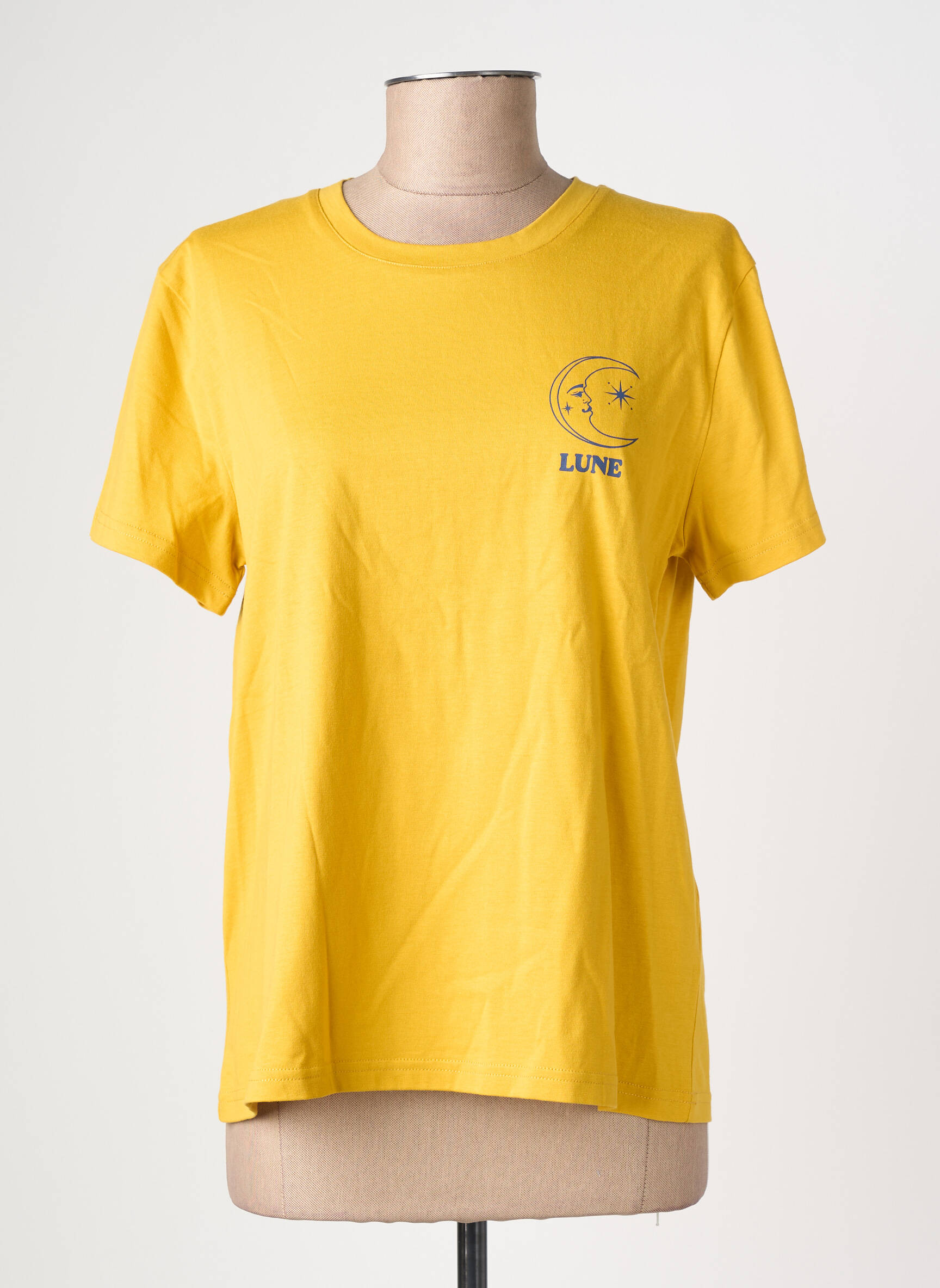 Tricou imprimeu fantezie mâneci scurte galben LA PETITE ETOILE femeie