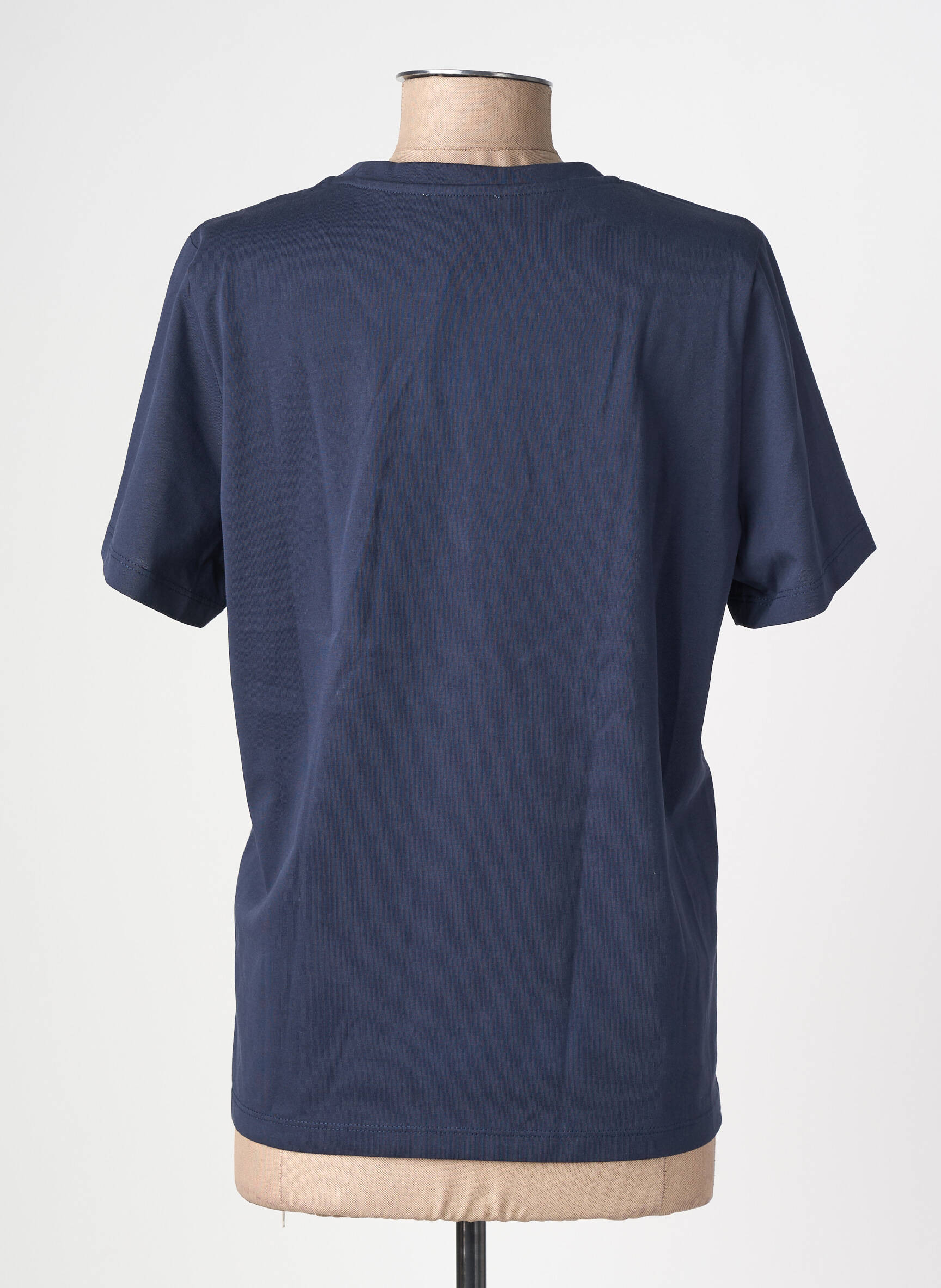 Tricou serigrafie flockată mâneci scurte albastru ARTLOVE femeie