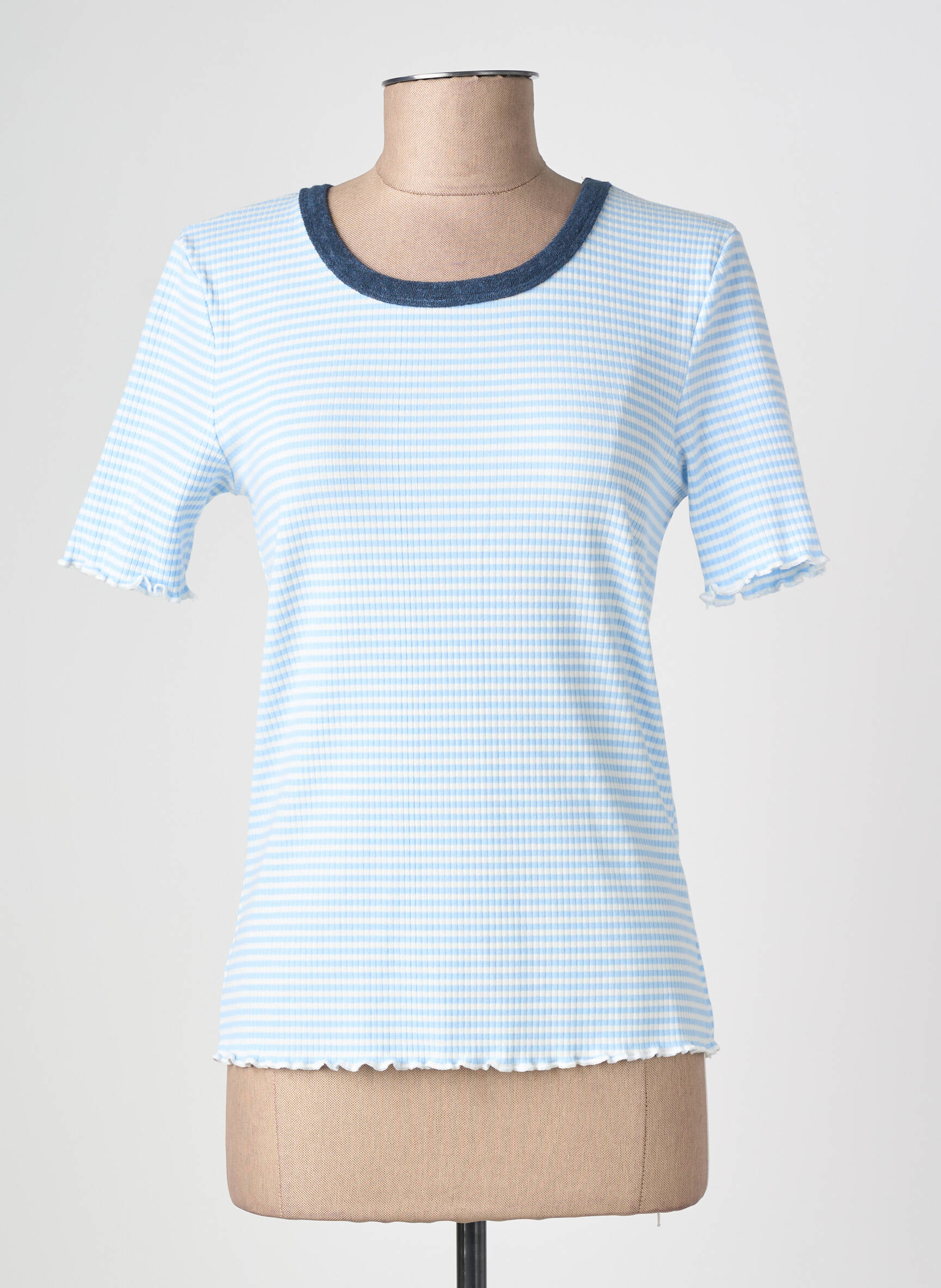 Tricou elasticitate mâneci scurte albastru NUMPH femeie