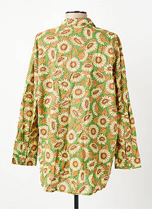 Cămașă imprimeu floral mâneci lungi verde NICE THINGS femeie