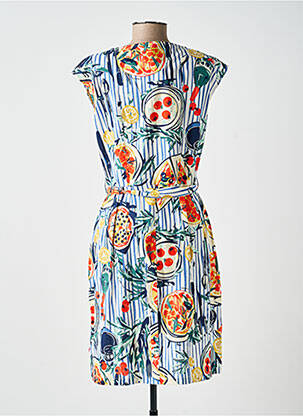 Rochie midi mâneci scurte mâneci scurte albastru BLUTSGESCHWISTER femeie