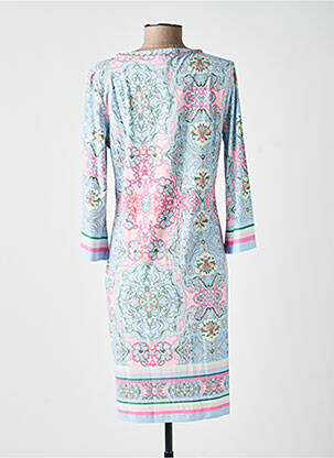 Rochie midi imprimeu floral mâneci lungi albastru ESQUALO femeie