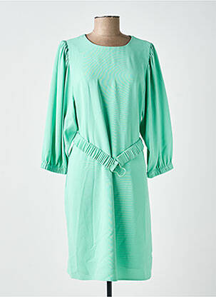 Rochie midi țesătură crep mâneci lungi verde ESQUALO femeie