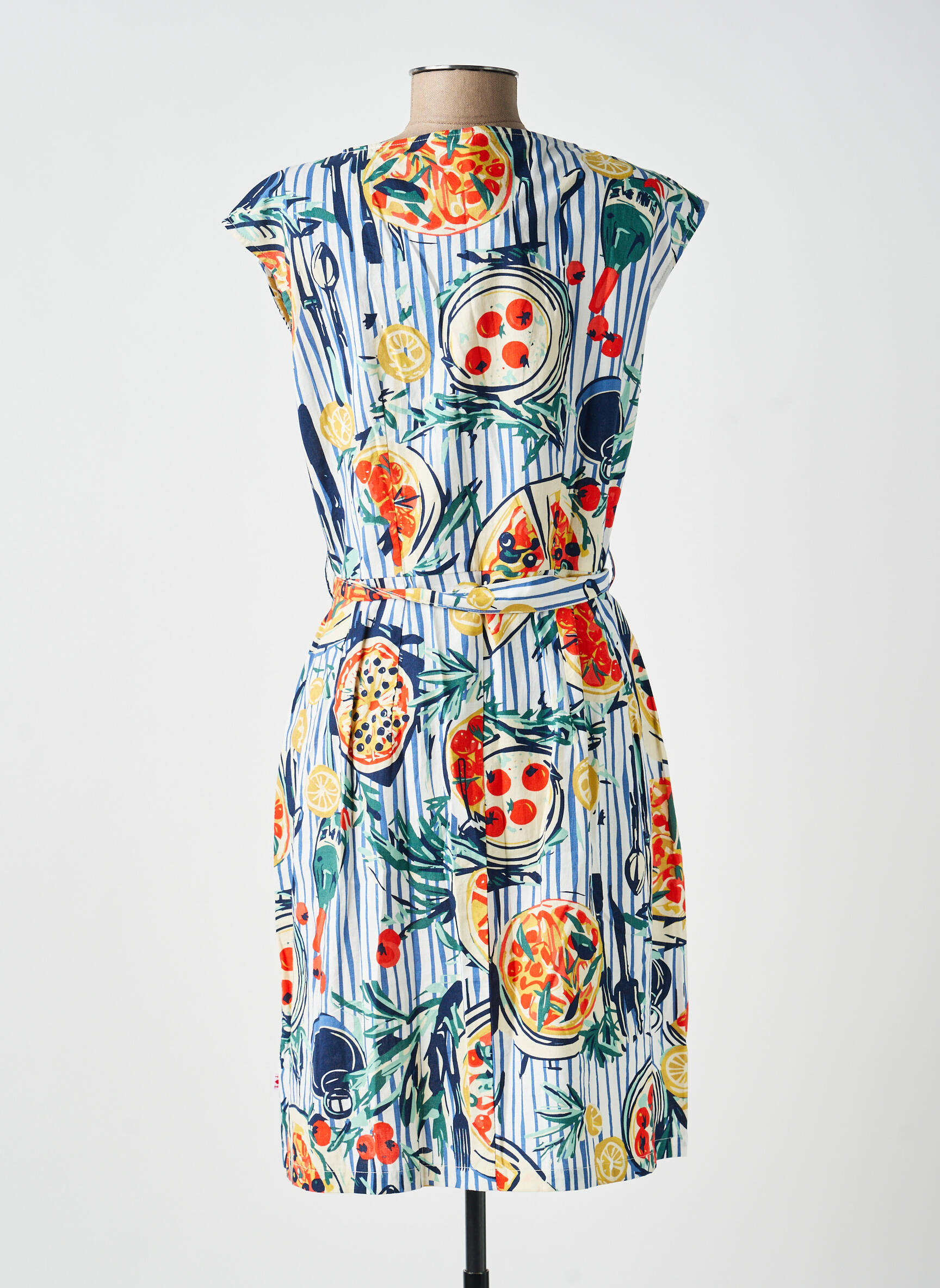 Rochie midi mâneci scurte mâneci scurte albastru BLUTSGESCHWISTER femeie