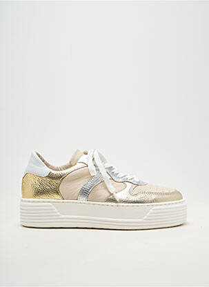 Adidași material neted toc de 4 la 6 cm bej METAMORF'OSE femeie