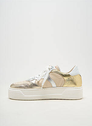 Adidași material neted toc de 4 la 6 cm bej METAMORF'OSE femeie