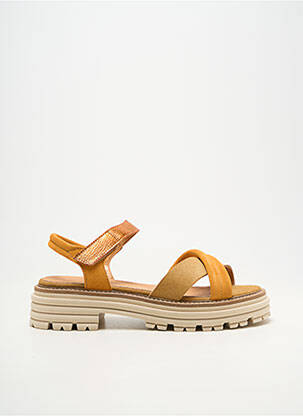 Sandale/pantofi decupați vârf deschis toc de 4 la 6 cm portocalie MINKA DESIGN femeie