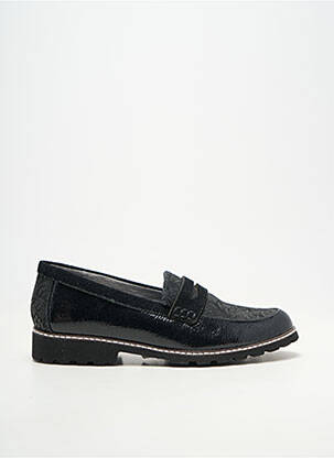 Mocasini material neted toc plat până la 3 cm negru FUGITIVE femeie