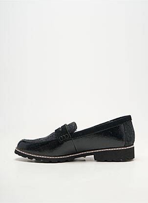 Mocasini material neted toc plat până la 3 cm negru FUGITIVE femeie