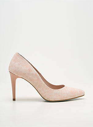 Pantofi cu toc material neted toc de 7 la 9 cm roz GIULIA femeie